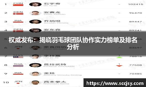 权威发布：揭晓羽毛球团队协作实力榜单及排名分析